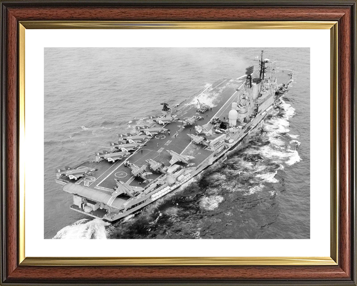 HMS Ark Royal (R09) Royal Navy Audacious Class Aircraft Carrier Flight Deck View Photo Print Wall Art Decor Posters, Prints, & Visual Artwork Hampshire Prints 10 x 8 Classic Frame Yes