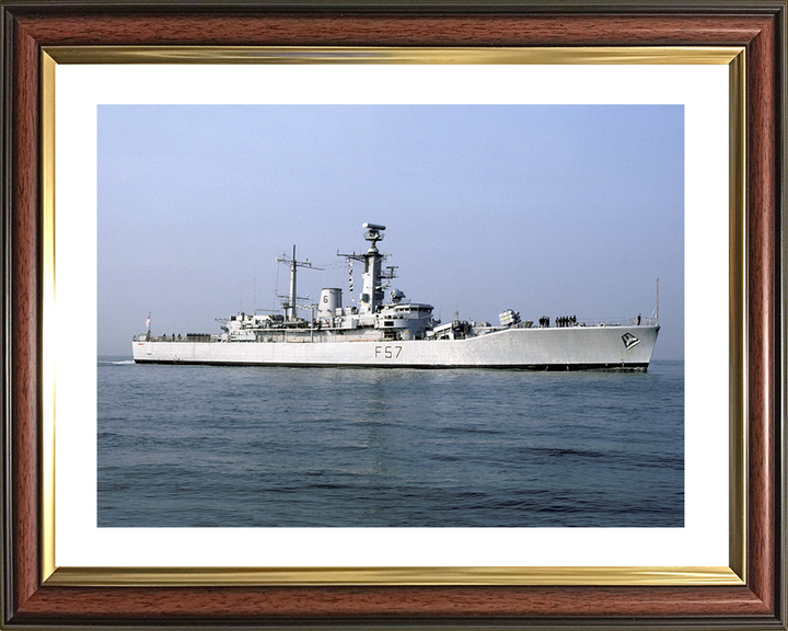 HMS Andromeda (F57) Royal Navy Leander Class Frigate Entering Port Photo Print Wall Art Decor Posters, Prints, & Visual Artwork Hampshire Prints 10 x 8 Classic Frame Yes