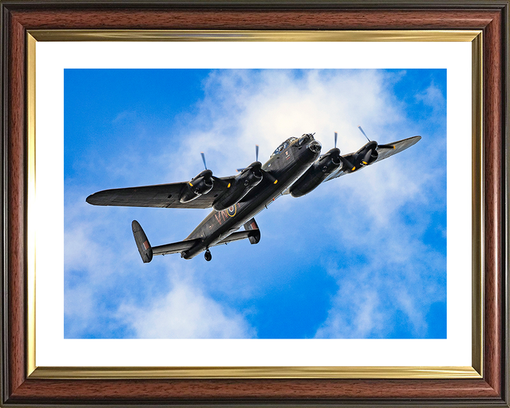 RAF Lancaster Bomber in Flight Sept 2025 Photo Print - Royal Air Force Aircraft