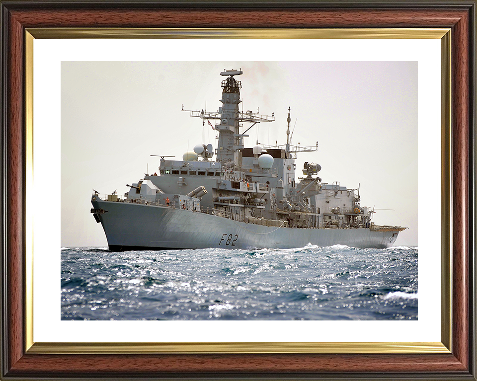 HMS Somerset (F82) Photo Print - Arabian Gulf - Royal Navy Type 23 Frigate Hampshire Prints 10 x 8 Classic Frame Yes