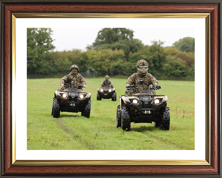 Medics Riding Yamaha Grizzly 450 Quad Bikes Photo Print - British Army Vehicle
