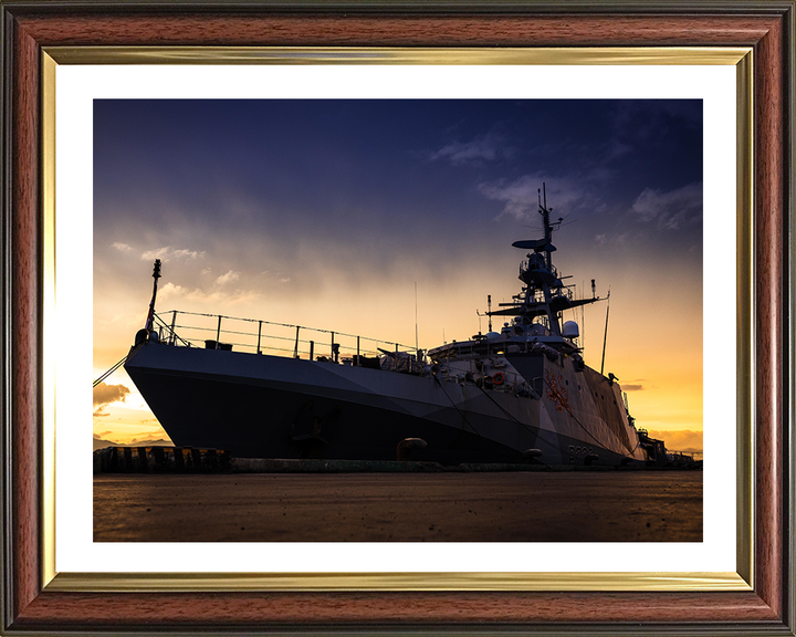 HMS Tamar (P233) Photo Print - Palawan 2022 - Royal Navy River Class Patrol Vessel Hampshire Prints 10 x 8 Classic Frame Yes