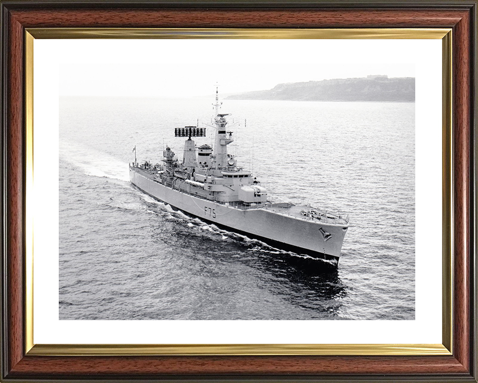 HMS Charybdis (F75) Royal Navy Leander Class Frigate High Starboard Bow View Photo Print Wall Art Decor Posters, Prints, & Visual Artwork Hampshire Prints 10 x 8 Classic Frame Yes