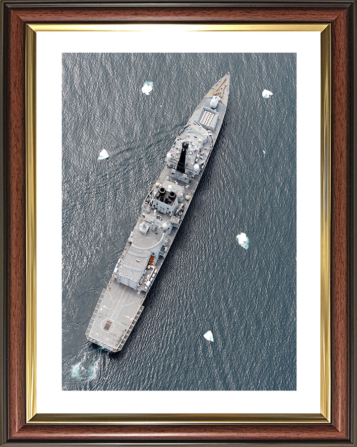 HMS Montrose (F236) Photo Print - South Atlantic 2011 - Royal Navy Type 23 Frigate Hampshire Prints 10 x 8 Classic Frame Yes