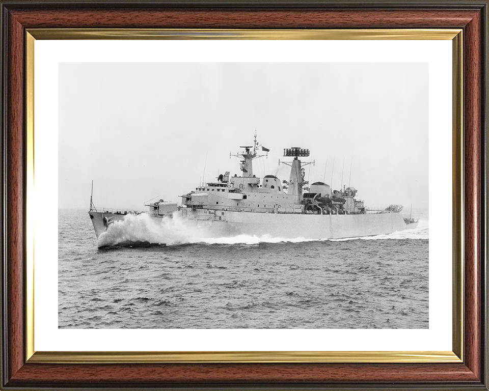 HMS Devonshire (D02) Photo Print - During Trials 1962 - Royal Navy County Class Destroyer Posters, Prints, & Visual Artwork Hampshire Prints 10 x 8 Classic Frame Yes