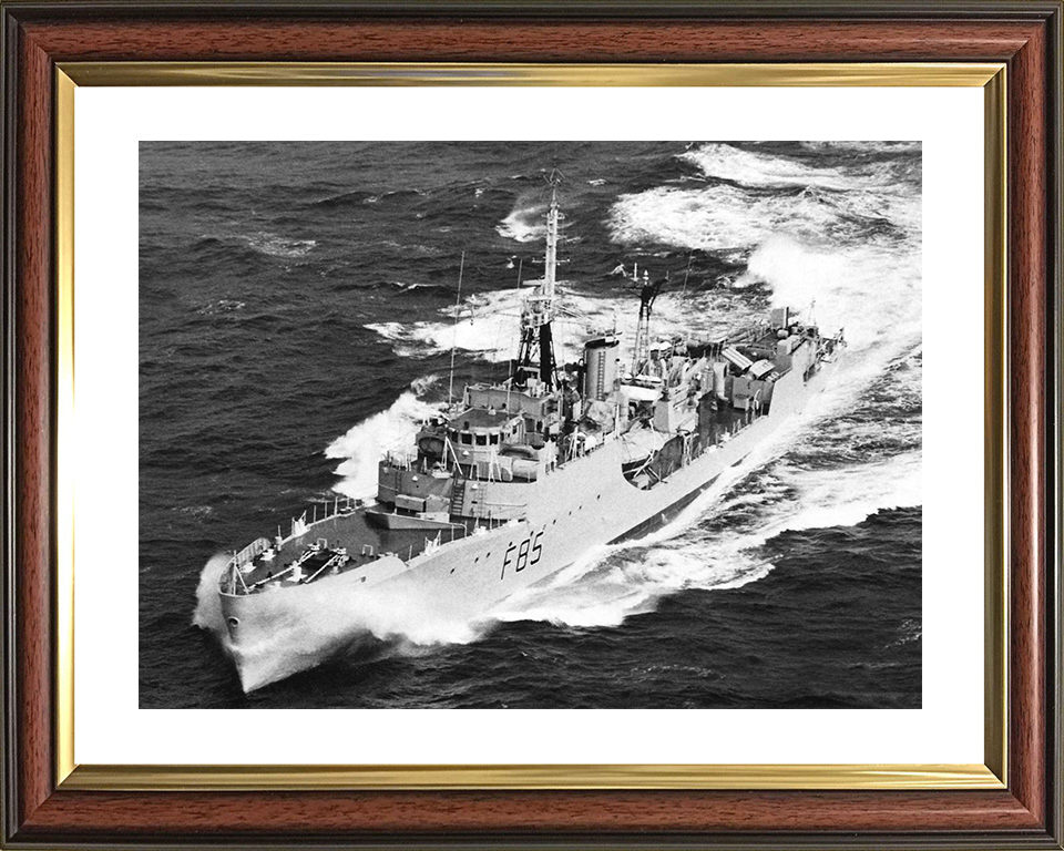 HMS Keppel (F85) Photo Print - At Speed- Royal Navy Blackwood Class Frigate Posters, Prints, & Visual Artwork Hampshire Prints 10 x 8 Classic Frame Yes
