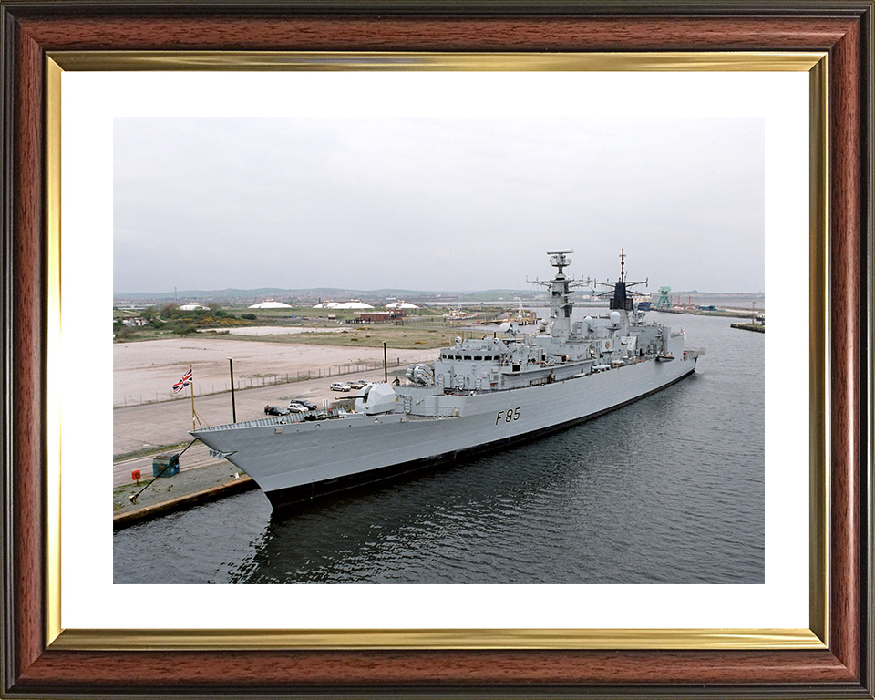 HMS Cumberland (F85) Photo Print - Barrow in Furness 2002 - Royal Navy Type 22 Frigate Posters, Prints, & Visual Artwork Hampshire Prints 10 x 8 Classic Frame Yes