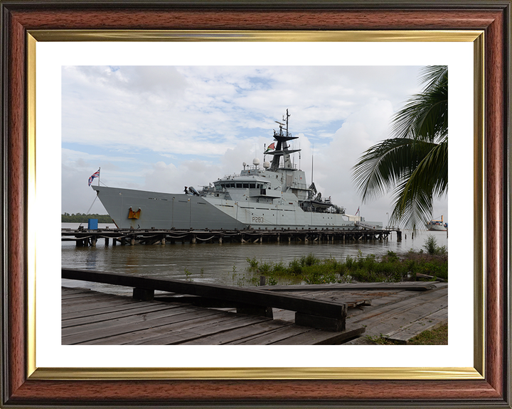HMS Mersey (P283) Photo Print - Guyana 2016 - Royal Navy River Class Patrol Vessel Hampshire Prints 10 x 8 Classic Frame Yes