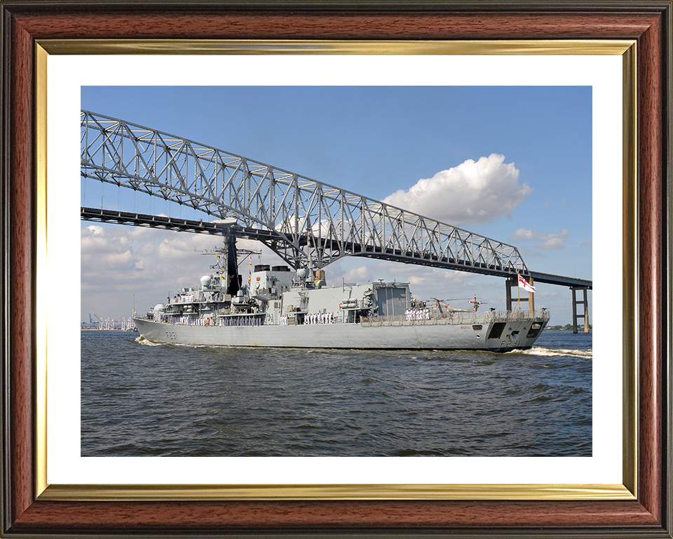 HMS Argyll (F231) Royal Navy Type 23 Frigate Entering Baltimore 2014 Photo Print Wall Art Decor Posters, Prints, & Visual Artwork Hampshire Prints 10 x 8 Classic Frame Yes