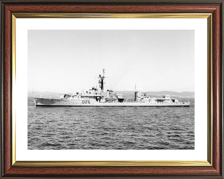 HMS Carysfort (D25) Royal Navy C Class Destroyer Port Side View Photo Print Wall Art Decor Posters, Prints, & Visual Artwork Hampshire Prints 10 x 8 Classic Frame Yes