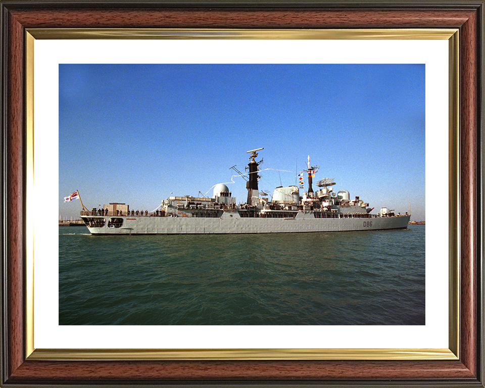 HMS Birmingham (D86) Photo Print - Paying Off 1999 - Royal Navy Type 42 destroyer