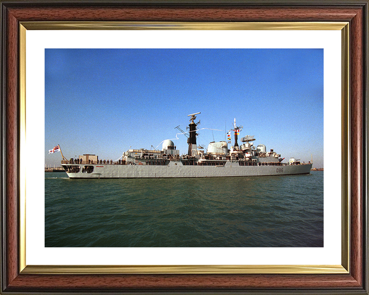 HMS Birmingham (D86) Photo Print - Paying Off 1999 - Royal Navy Type 42 destroyer