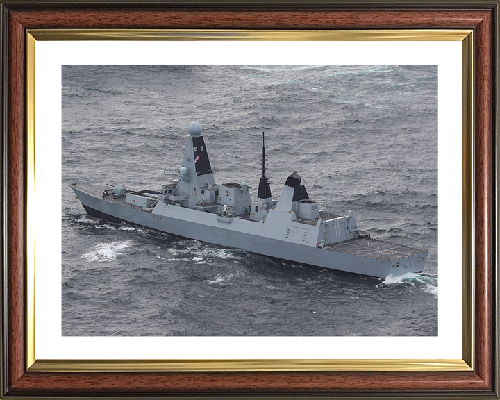 HMS Diamond (D34) Photo Print - At Sea Oct 2020 - Royal Navy Type 45 Destroyer Hampshire Prints 10 x 8 Classic Frame Yes