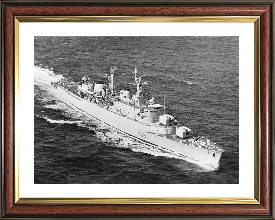 HMS Devonshire (D02) Royal Navy County Class Destroyer High Starboard Bow View Photo Print Wall Art Decor Posters, Prints, & Visual Artwork Hampshire Prints 10 x 8 Classic Frame Yes