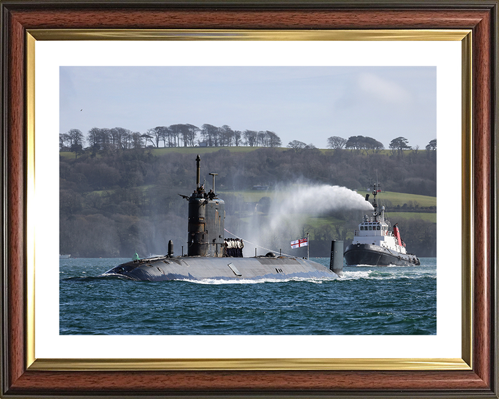 HMS Trenchant (S91) Photo Print - Paying Off 2021 - Royal Navy Trafalgar Class Submarine Hampshire Prints 10 x 8 Classic Frame Yes