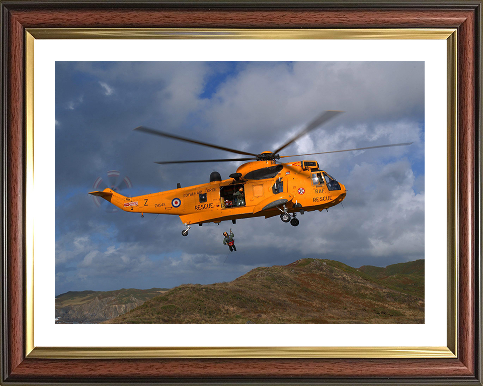 RAF Search and Rescue (SAR) Sea King Helicopter Photo Print - Royal Air Force Aircraft Hampshire Prints
