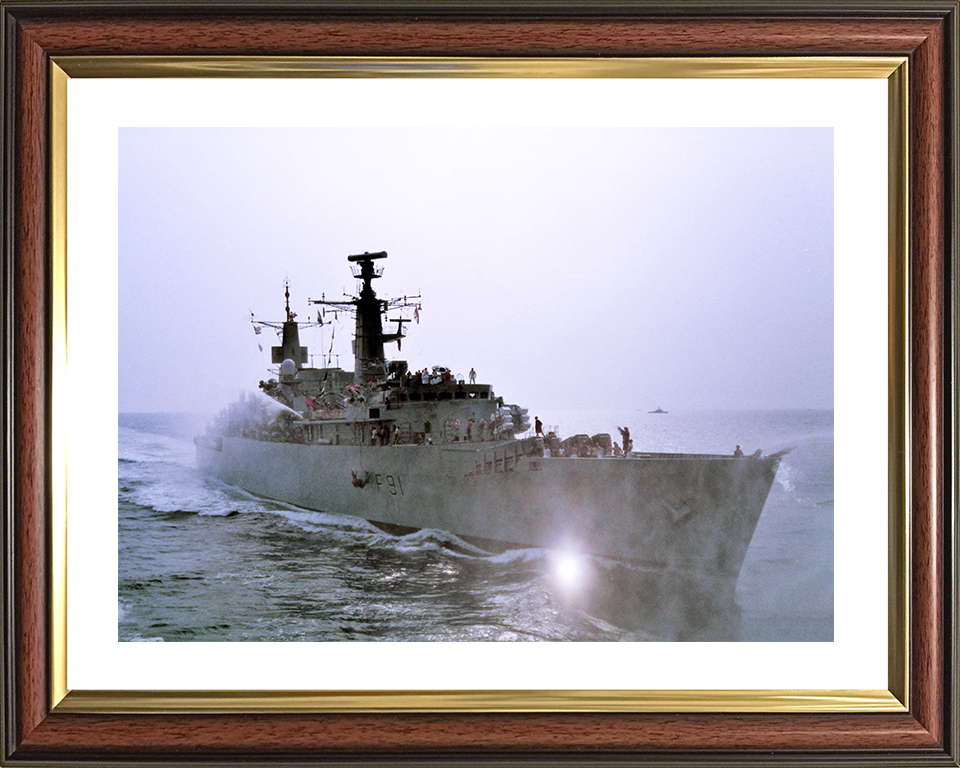 HMS Brazen (F91) Royal Navy Type 22 Frigate Handing Over Photo Print Wall Art Naval Decor Posters, Prints, & Visual Artwork Hampshire Prints 10 x 8 Classic Frame Yes