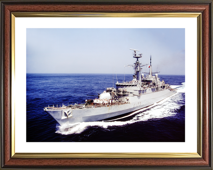 HMS Arrow (F173) Royal Navy Type 21 Frigate Underway Photo Print Wall Art Decor Posters, Prints, & Visual Artwork Hampshire Prints 10 x 8 Classic Frame Yes