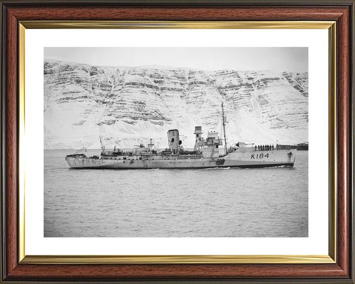 HMS Abelia (K184) Royal Navy Flower Class Corvette Photo Print Warship Wall Art Posters, Prints, & Visual Artwork Hampshire Prints 10 x 8 Classic Frame Yes