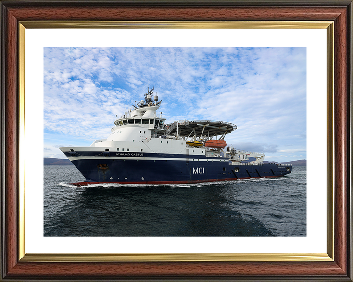 HMS Stirling Castle (M01) Photo Print - At Sea 2025 - Royal Navy Mine Countermeasures Support Vessel