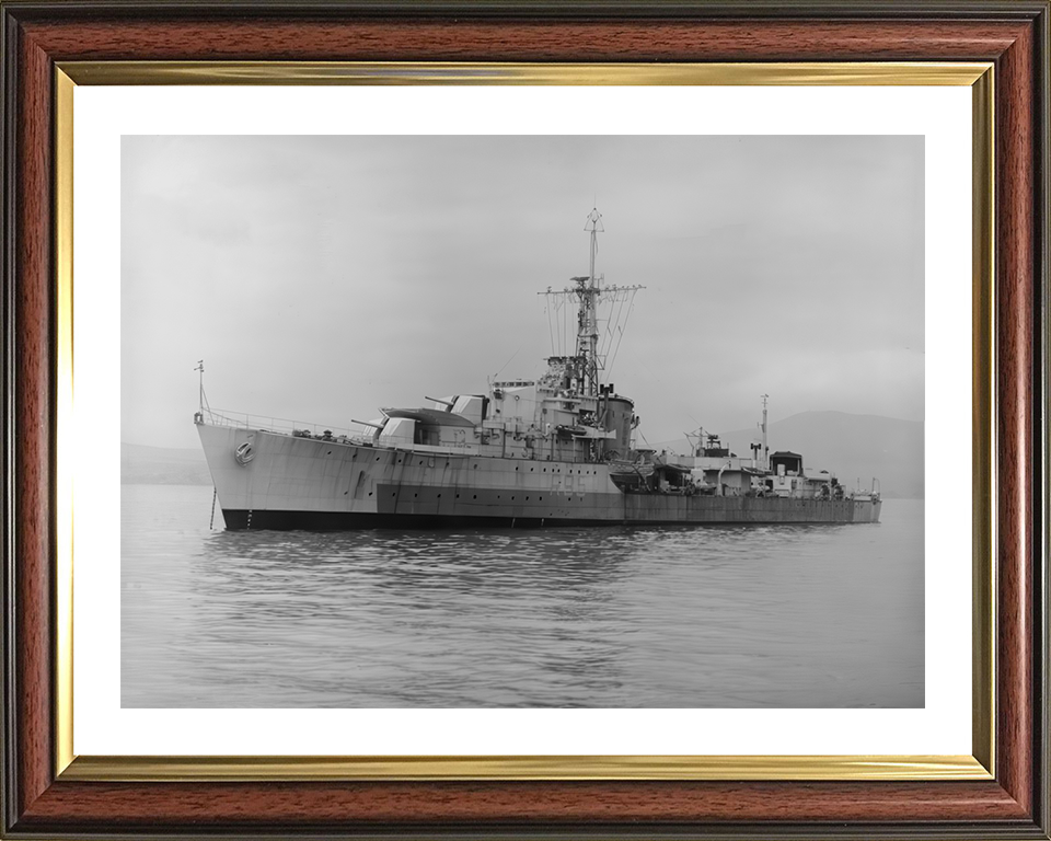 HMS Zenith (R95) Photo Print - At Anchor 1944 - Royal Navy Z Class Destroyer Hampshire Prints 10 x 8 Classic Frame Yes