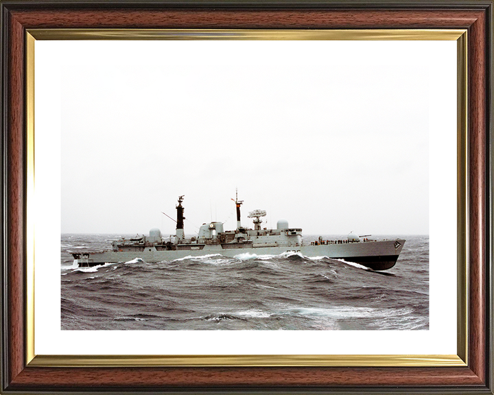 HMS Birmingham (D86) Royal Navy Type 42 Destroyer In Heavy Seas Photo Print Wall Art Decor Posters, Prints, & Visual Artwork Hampshire Prints 10 x 8 Classic Frame Yes