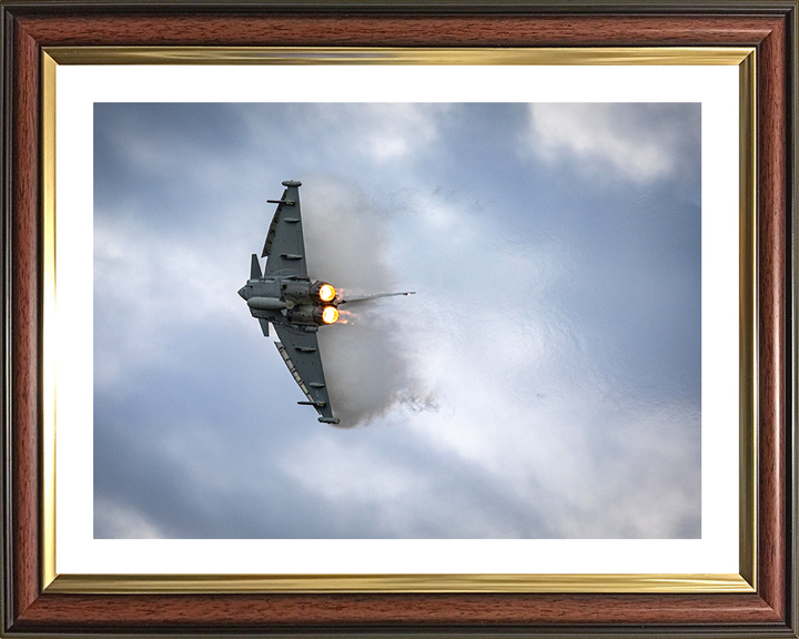 RAF Typhoon in flight Photo Print - Royal Air Force Aircraft Hampshire Prints 10 x 8 Classic Frame Yes