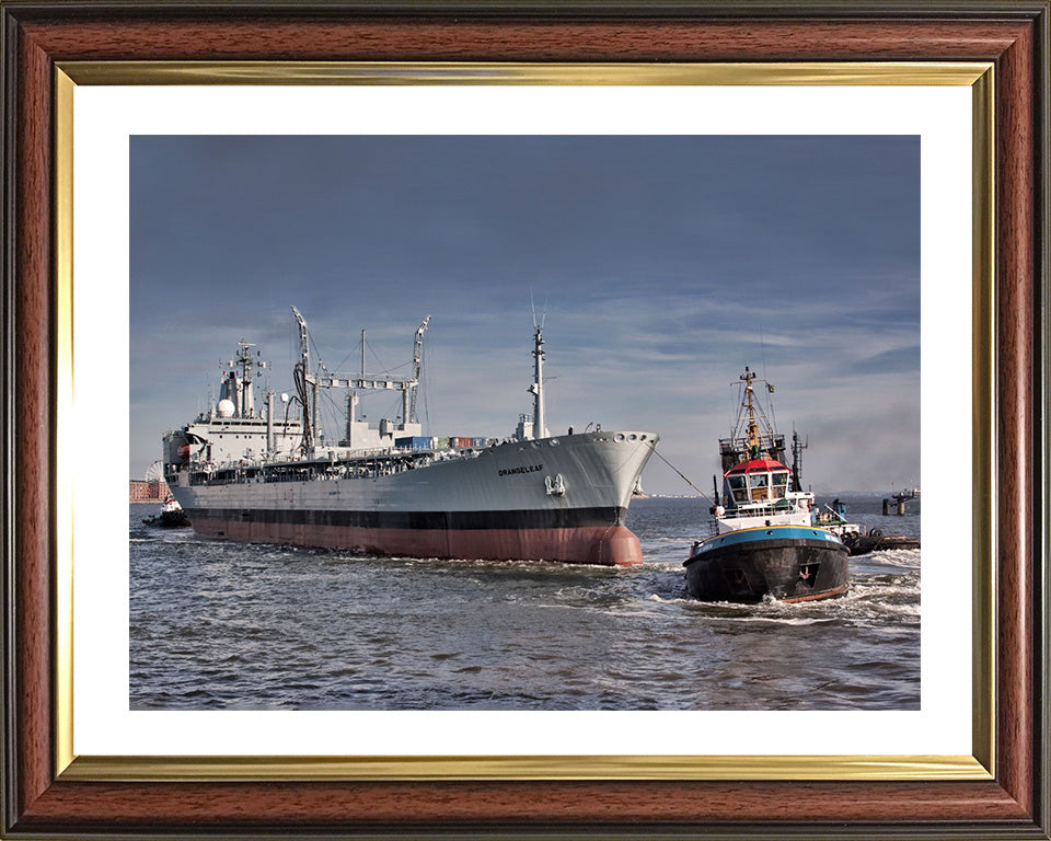RFA Orangeleaf (A110) Photo Print - With Tug - Royal Fleet Auxiliary Leaf Class Tanker Hampshire Prints 10 x 8 Classic Frame Yes