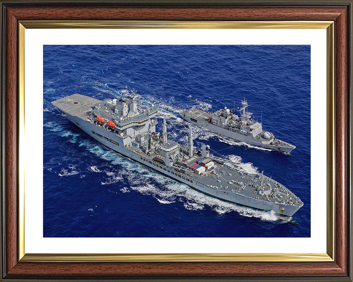 RFA Wave Knight (A389) Photo Print - During a RAS - Royal Fleet Auxiliary Wave Class Tanker Hampshire Prints 10 x 8 Classic Frame Yes