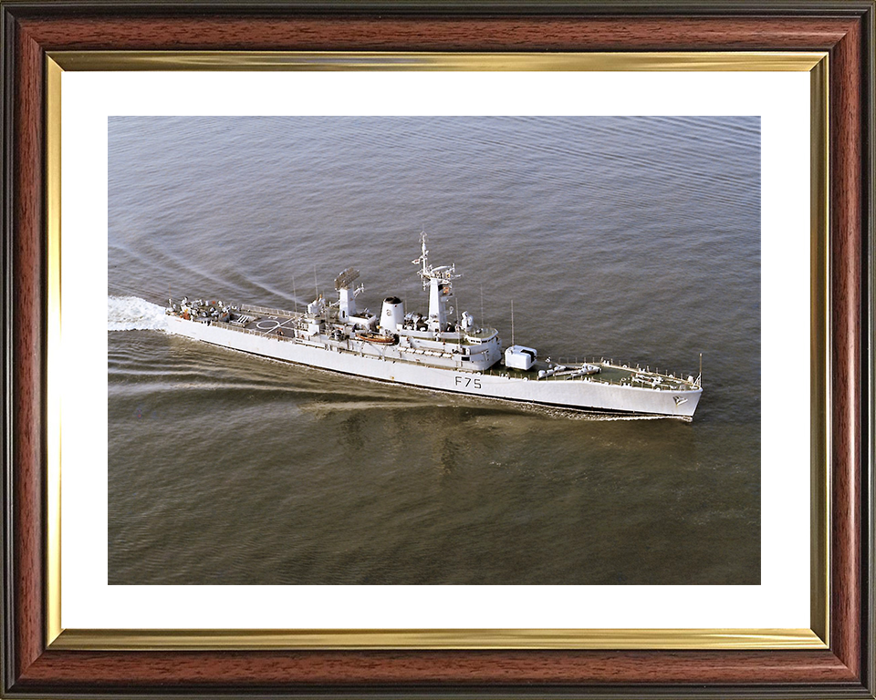 HMS Charybdis (F75) Royal Navy Leander Class Frigate From Above Photo Print Wall Art Decor Posters, Prints, & Visual Artwork Hampshire Prints 10 x 8 Classic Frame Yes