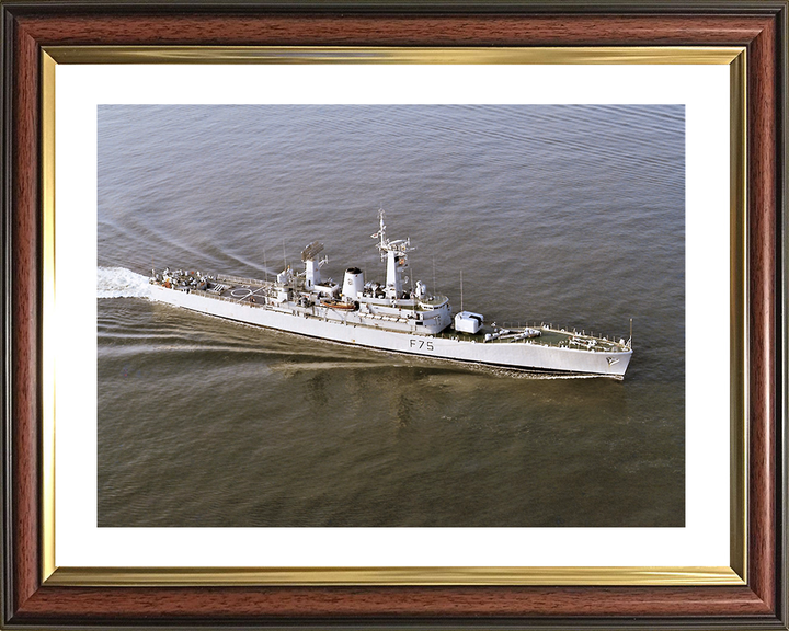 HMS Charybdis (F75) Royal Navy Leander Class Frigate From Above Photo Print Wall Art Decor Posters, Prints, & Visual Artwork Hampshire Prints 10 x 8 Classic Frame Yes