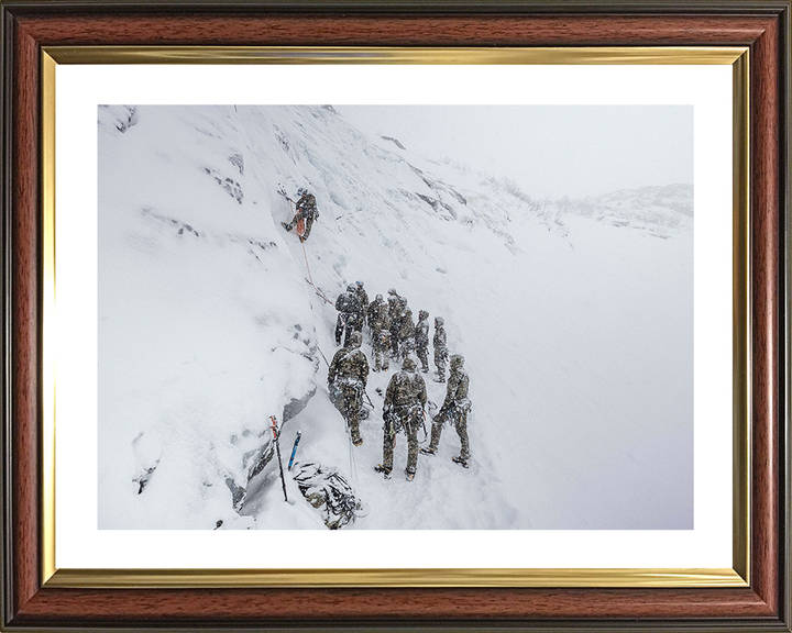 Royal Marines Commando Ice Climbing in Norway Photo Print - Mountain Leaders Course Hampshire Prints 10 x 8 Classic Frame Yes