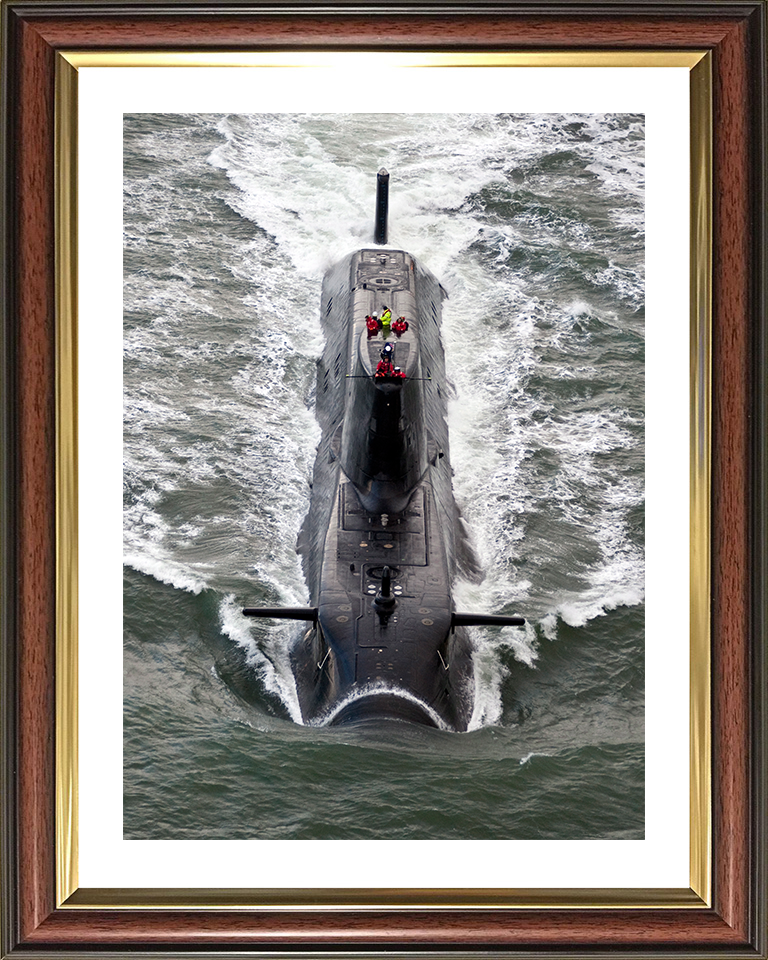 HMS Astute (S119) Photo Print - At Sea 2009 - Royal Navy Astute Class Submarine Hampshire Prints 10 x 8 Classic Frame Yes