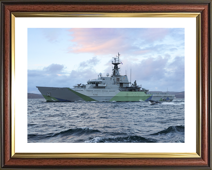 HMS Tyne (P281) Photo Print - With USV 2025 - Royal Navy River Class Patrol Vessel