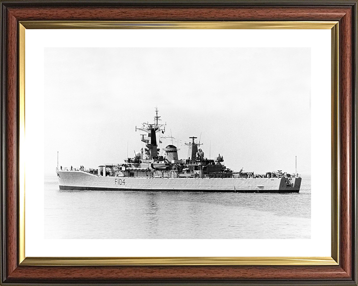 HMS Dido (F104) Royal Navy Leander Class Frigate Low Port Side View Photo Print Wall Art Decor Posters, Prints, & Visual Artwork Hampshire Prints 10 x 8 Classic Frame Yes