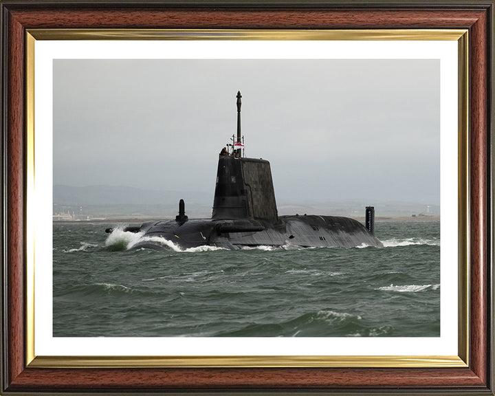 HMS Anson (S123) Photo Print - Port Side - Royal Navy Astute Class Submarine Hampshire Prints 10 x 8 Classic Frame Yes