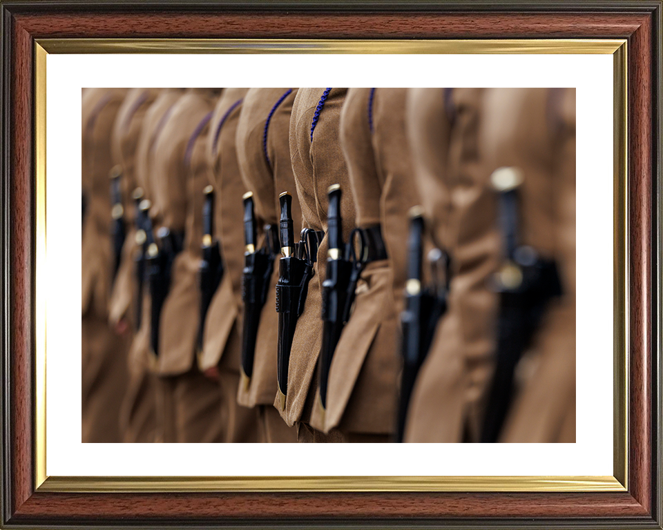 British Army Royal Gurkha Rifles Kukris on Parade Photo Print Wall Art Poster Posters, Prints, & Visual Artwork Hampshire Prints 10 x 8 Classic Frame Yes