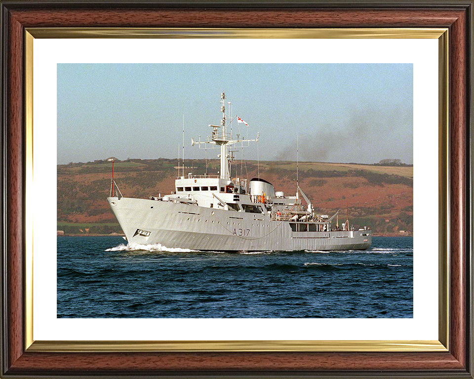 HMS Bulldog (A317) Photo Print - Plymouth Sound - Royal Navy Bulldog Class Survey Vessel