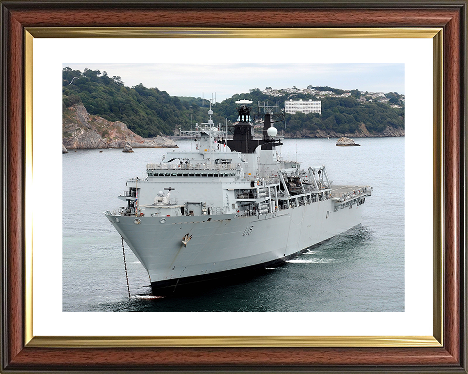 HMS Bulwark (L15) Photo Print - At Anchor 2007 - Royal Navy Albion Class Amphibious Ship Posters, Prints, & Visual Artwork Hampshire Prints 10 x 8 Classic Frame Yes