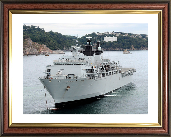 HMS Bulwark (L15) Photo Print - At Anchor 2007 - Royal Navy Albion Class Amphibious Ship Posters, Prints, & Visual Artwork Hampshire Prints 10 x 8 Classic Frame Yes