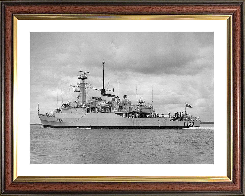 HMS Amazon (F169) Photo Print - During Trials 1973 - Royal Navy Type 21 Frigate Posters, Prints, & Visual Artwork Hampshire Prints 10 x 8 Classic Frame Yes
