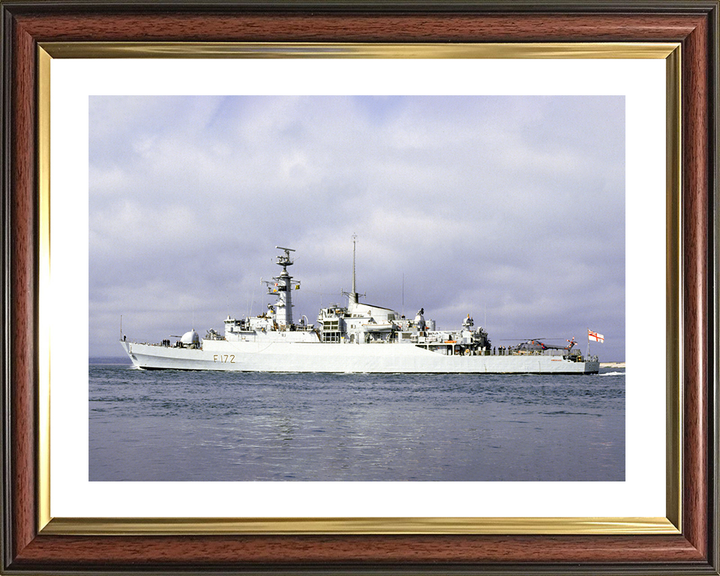 HMS Ambuscade (F172) Royal Navy Type 21 Frigate Port Beam View Photo Print Wall Art Decor Posters, Prints, & Visual Artwork Hampshire Prints 10 x 8 Classic Frame Yes
