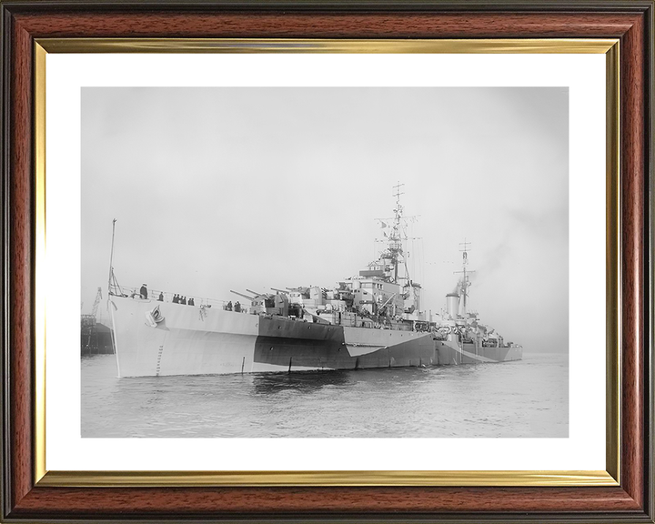 HMS Diadem (84) Royal Navy Dido Class Cruiser Port Side View Photo Print Wall Art Decor Posters, Prints, & Visual Artwork Hampshire Prints 10 x 8 Classic Frame Yes