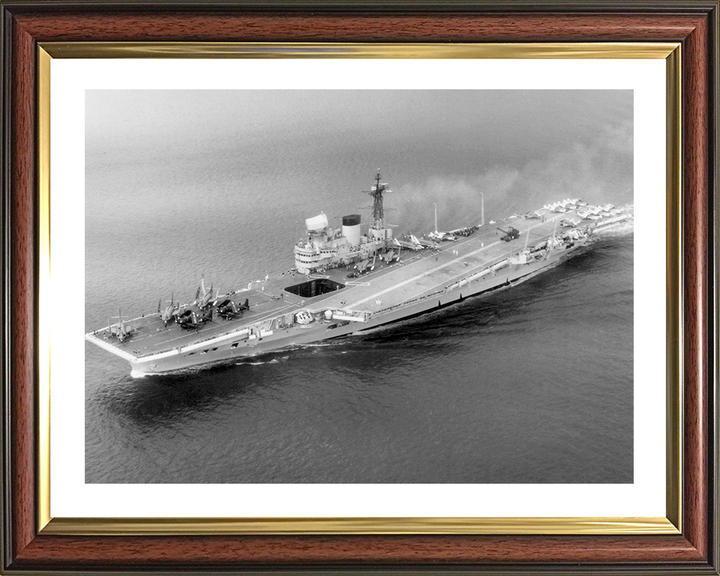 HMS Victorious (R38) Photo Print - At Sea 1959 - Royal Navy Illustrious Class Aircraft Carrier Hampshire Prints 10 x 8 Classic Frame Yes