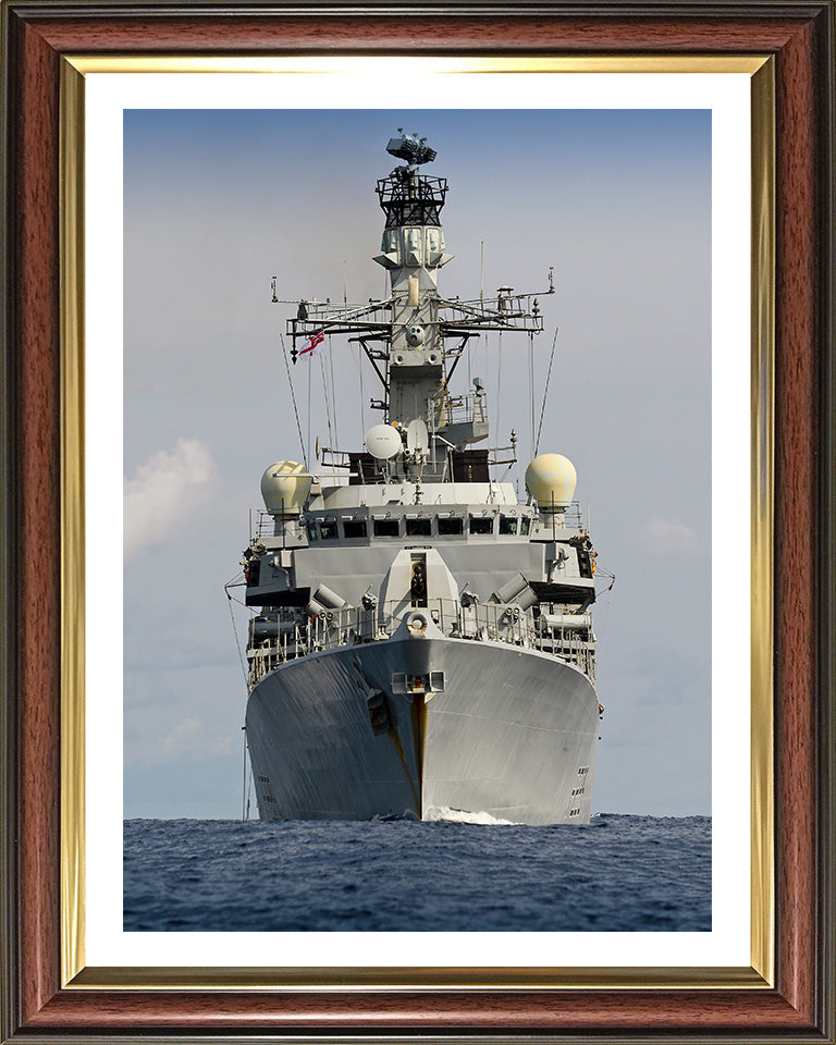 HMS Lancaster (F229) Photo Print - Low Bow View - Royal Navy Type 23 Frigate Hampshire Prints 10 x 8 Classic Frame Yes