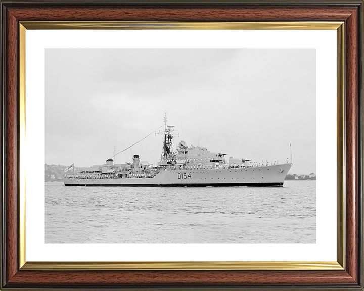 HMS Duchess (D154) Royal Navy Daring Class Destroyer Paying Off Photo Print Wall Art Decor Posters, Prints, & Visual Artwork Hampshire Prints 10 x 8 Classic Frame Yes