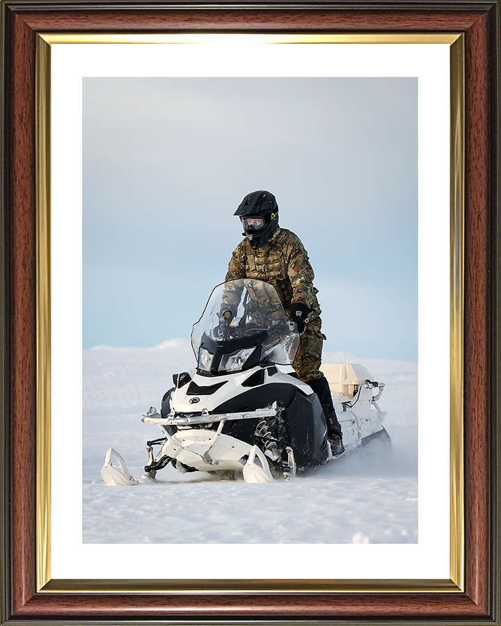 Royal Marine Commando Drives an Oversnow Reconnaissance Vehicle Photo Print in Norway Marines Wall Art Military Decor Posters, Prints, & Visual Artwork Hampshire Prints 10 x 8 Classic Frame Yes