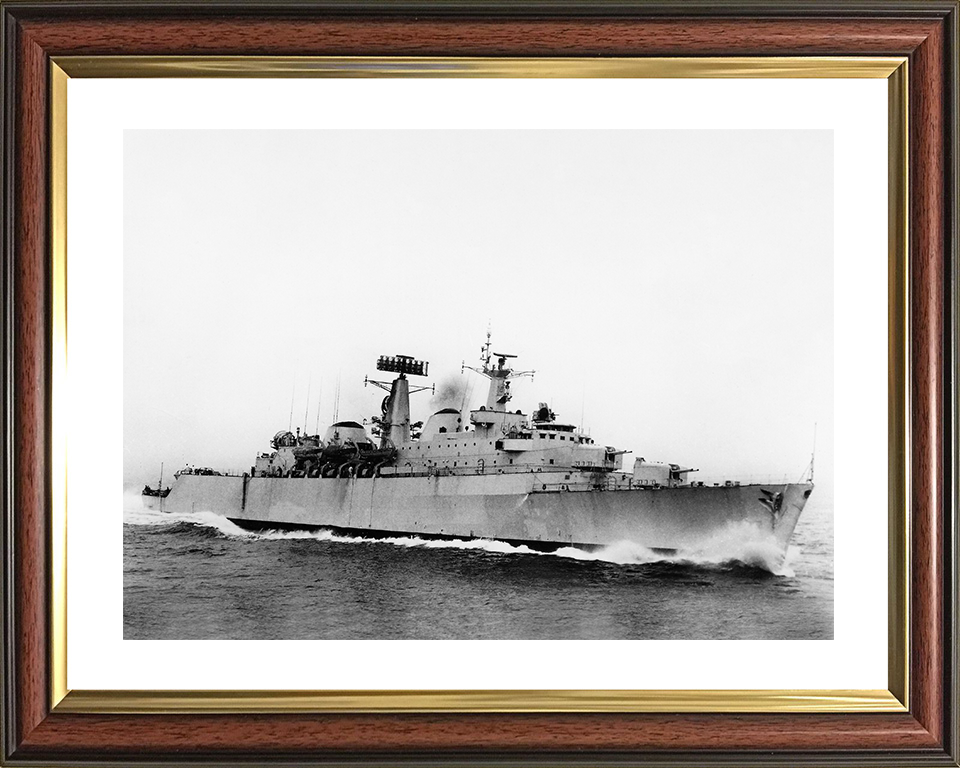 HMS Devonshire (D02) Photo Print - Underway 1963 - Royal Navy County Class Destroyer Posters, Prints, & Visual Artwork Hampshire Prints 10 x 8 Classic Frame Yes