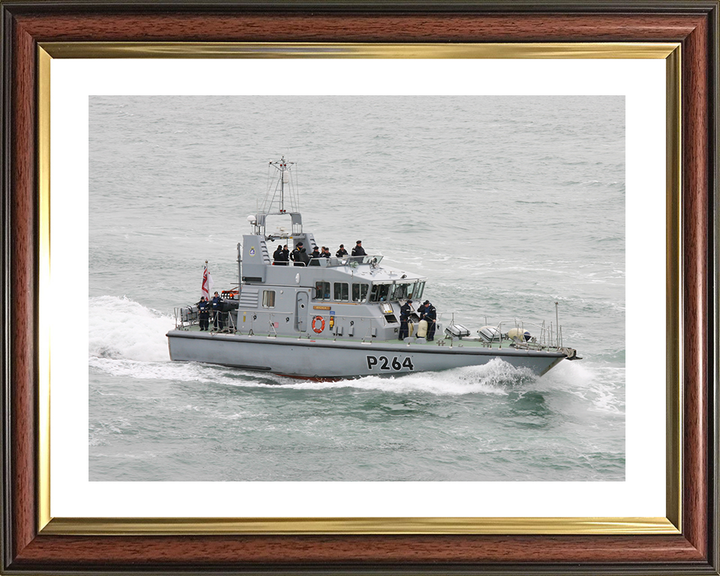HMS Archer (P264) Royal Navy Archer Class P2000 Patrol Vessel At Speed Photo Print Wall Art Decor Posters, Prints, & Visual Artwork Hampshire Prints 10 x 8 Classic Frame Yes