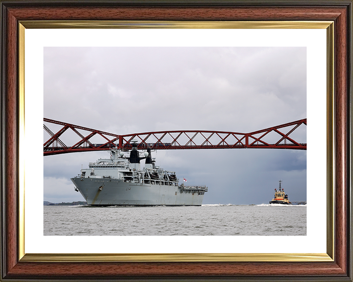 HMS Albion (L14) Royal Navy Albion Class Amphibious Ship Firth of Forth Photo Print Wall Art Naval Decor Posters, Prints, & Visual Artwork Hampshire Prints 10 x 8 Classic Frame Yes